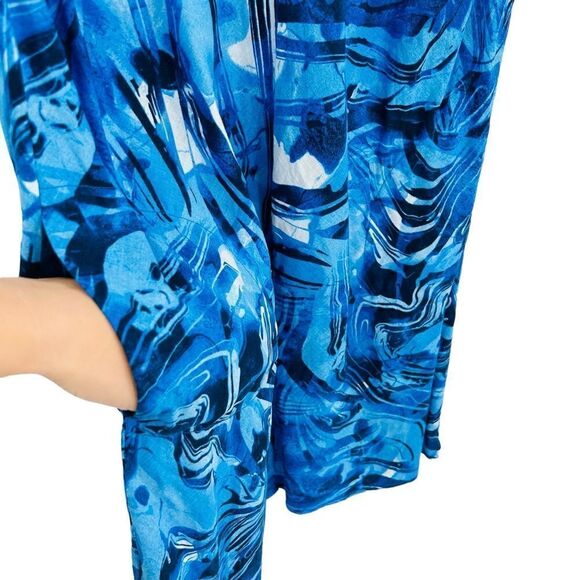 Peyton and Parker blue linen blend swim cover beach dress tie straps size xlarge - Picture 6 of 9